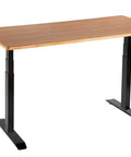 Electric Stand Up Desk Frame With Dual Motor And Three Stage Lifting For Smooth Height Adjustment Includes Four Memory Preset Keypad fits a oak top and heavy duty steel base.