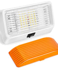 Bright 320 Lumen RV Exterior Porch Light With Switch 12V Replacement LED For Campers Trailers And Fifth Wheels White Base
