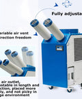 Heavy Duty 220 Volt Industrial Air Conditioner Featuring 18700 Btu Cooling Output And Hella Rapid Airflow to beat roasting temps with adjustable vents.
