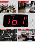 Pro Grade Decibel Meter And Sound Level Meter With 13 Inch HD Display And Wall Mount For Classroom Studio Or Home Use 16.4 Ft Sensor