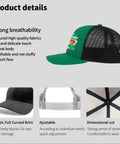 Birthday Cruise 2026 Mens Humor Trucker Hat Green For Running And Golf With Anti Sweat Band shown with breathable mesh back