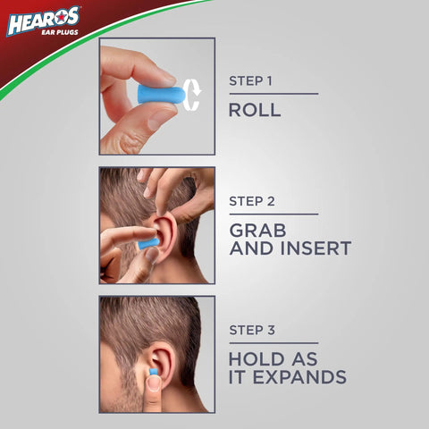 Extreme Foam Earplugs With 33dB NRR 100 Pair Pack instructions for easy insertion and comfort.
