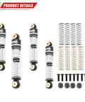 47mm SCX24 Shocks With Oil Type And Body Clips Upgrade Kit For Axial One Twenty Four SCX24 AX24 XC1 4WS Crawler Silver