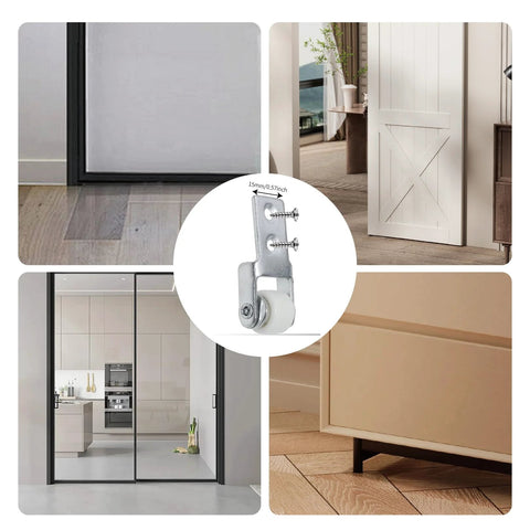 15mm Diameter Wheel Sliding Door Track Guide Wheel Roller For Furniture Cabinets Sliding Doors Trundle Beds And Drawers, installed view