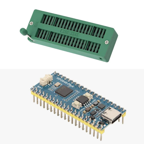 Four Pack 40 Pin 2.54mm ZIF IC Socket For Microcontrollers, Handy Test Jig For Breadboards And Circuit Boards, Locking IC Adapter