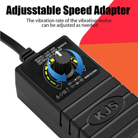Adjustable speed adapter for 12V DC Vibration Motor 3800 RPM Mini Rotary Vibe For Electric Massage Beds And Chairs With Adjustable Speed