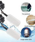 Auto Water Level Float Valve 1/2 Inch NPT Thread For Ponds Fountains And Livestock Troughs Adjustable Arm Plastic Float Ball Valve Set It And Forget It No Power Needed Water Filler And Level Controller in pasture and tank use