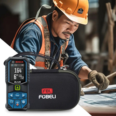 Hard Case For Bosch GLM165 25G 27CGL 165 Ft Laser Measure Shockproof Water Resistant Durable EVA Shell With Snug Fit Keeps Your Laser Distance Tool Safe On The Jobsite, black EVA case