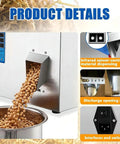 Heavy Duty Automatic Powder Filling Machine 1 To 500 Grams dispensing small round grains into a silver container with sensor controls.