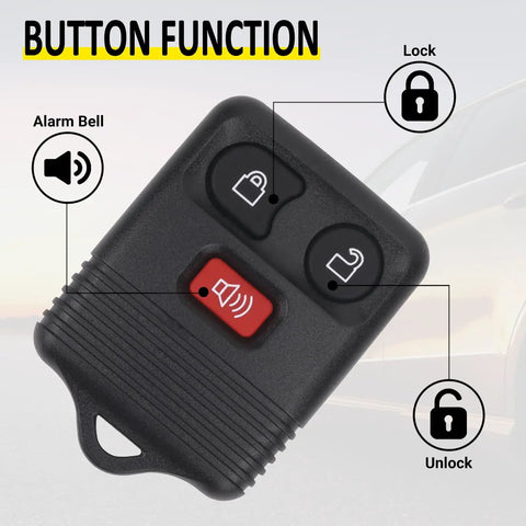 Keyless Entry Remote Key Fob For Ford F Series F150 F250 F350 Escape Expedition Explorer Ranger And More 3 Button Replacement