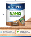 Heavy Duty Clear Wood Sealer And Solid Shield Waterproof Armor For Decks Fences Log Homes And Yard Gear Odorless Blend in quart tin.