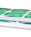 Two Pack 5 Micron Outer Filters For 1044 And 1270 CFM Air Filtration Systems, green rectangular filters stacked together