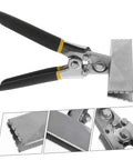 Hand Seamer Tool with Straight Jaw Manual Metal Bender featuring ergonomic pitted double sided handles and 6 inch jaw span