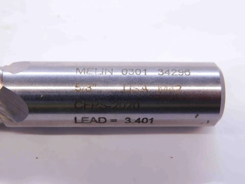 Five Eighths Outer Diameter One Inch Length Of Cut Fine Roughing Cobalt End Mill Four Flute CNC Milling Tool For Tough Metal And Wood Jobs CFPS2020 NS2428CG5, close-up marking