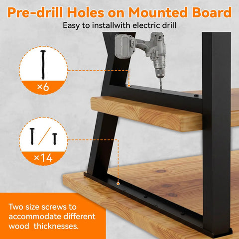 Built Different Industrial Metal Table Legs 30 By 24 Inch Heavy Duty Stand For Dining Desk with pre-drill holes and electric drill.