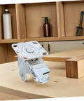 Badass Heavy Duty Swivel Caster Bracket 4 Inch Rotatable Steel Wheel Frame With Brake on wooden surface in workshop.