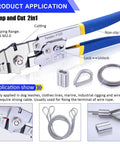 Beefy Heavy Duty Wire Rope Crimping Tool Kit Up To Two Point Two Millimeter With 240 Aluminum Crimping Loop Sleeves displayed