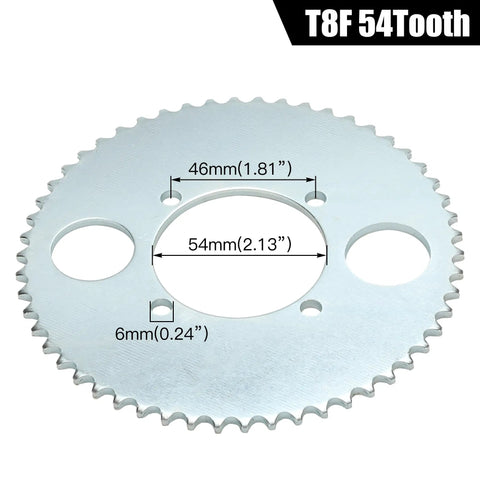 Beefed Up T8F 116 Link Chain With 54T Rear Sprocket 54mm Bore And Chain Breaker Kit for 43cc 47cc 49cc scooters