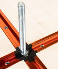Six Pack Aluminum T Track Intersection Kit For 3/4 Inch By 3/8 Inch Universal Double Cut T Track with T Slot and screws