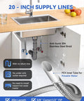 20 inch supply lines for Instant Hot Water Recirculating Pump Kit With 304 Stainless Steel Bypass Valve And 20 Inch Pex Supply Lines For Tank Heaters Featuring Smart Plug And Completely Zero Drama Setup For Real Deal Second Hot Water.
