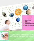 Glow In The Dark Stars And Planets Ceiling Decals For Bedroom And Living Room Space Wall Stickers With Solar System Planets Ideal Gift
