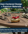Brass Garden Hose Shut Off Valve Three Quarter Inch Full Flow Design Built Tough And Heavy Duty 2026 Edition on outdoor table