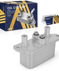 Heavy Duty Battery Chiller Heat Exchanger For Tesla Model X 2016 To 2020 shown with sleek aluminum oil cooler design.