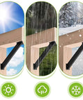 Beefy Heavy Duty 45 Degree Angle Bracket Set For Pergolas And Wood Beams, Steel Corner Brace Rust Resistant Black Powder Coat