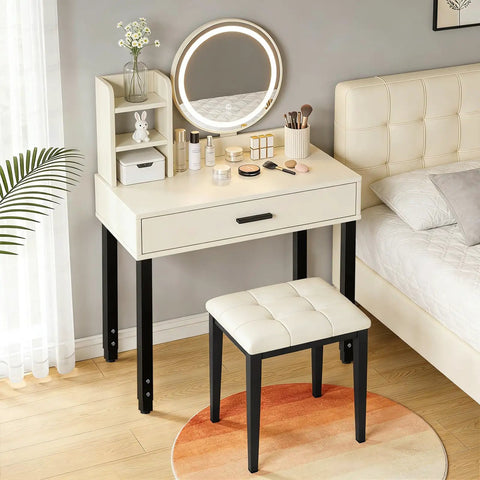 Dressing table with Adjustable Square Table Legs For DIY Desks And Home Office Tables 24 To 40 Inch Height 60 To 100 Cm Black Set Of 4
