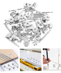 20 Sets Furniture Connecting Cam Fittings Kit Connectors Dowels For Cabinets, Easy Installation, Strong Load Bearing