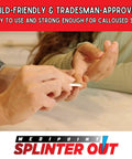 Using Splinter Out Splinter Remover, 20 Count Sterile Pack With Tri Bevel Point And Easy Grip Gnarls for safe splinter removal