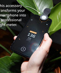 PAR Meter Accessory for Plant Growers Measure PPFD and DLI with Photone App Illuminance in Lux and Foot Candles Includes Far Red ePAR Data and Beginner Guides with Top Notch Accuracy smartphone PAR meter on plant leaves