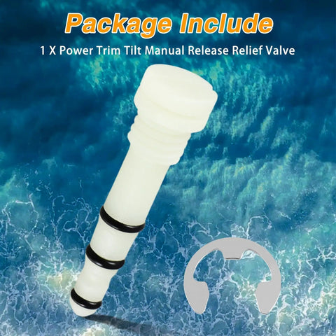 Power Trim Tilt Manual Release Relief Valve For Mercury Mariner Force Outboard Motors with pack components
