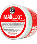 Wheel Guard Max Coat Rim Sealant 8 oz container with detailed label instructions and branding visible