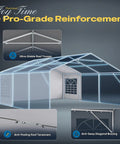 Heavy Duty 20x20 Outdoor Party Tent Gazebo White Event Shelter Wedding Canopy With Removable Sidewalls And Windows