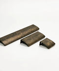 Antique Bronze Lipped Edge Tab Drawer Pull Style Handle For Cabinet Hardware And Furniture Knobs And Pulls, 1-5/8 Inch Length, Center To Center 3/4 Inch