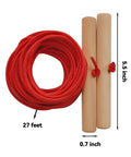 Distance Measuring Tool For Cornhole Boards 27 Feet Setup Easy 3 Step Layout Accurate Yard Game Gauge For Tailgates And Tournaments Pro Level Practice At Home, 5.5-inch wooden sticks and red rope