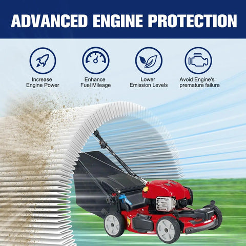 Air Filter Kit With RJ19LM Spark Plug For Toro Recycler 22 GTS 6HP Lawn Mowers Tecumseh LV195EA 75111122 20016 20017 20018 Pack Of 2 Replacement Bundle Included, mower air filter graphic