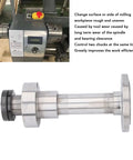 Heavy Duty Lathe Spindle Double Chuck Replacement Part For WM-210 MX-210 Mini Lathes, steel spindle and lathe setup