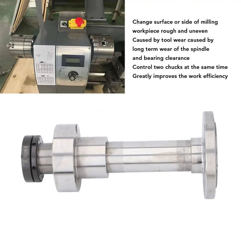 Heavy Duty Lathe Spindle Double Chuck Replacement Part For WM-210 MX-210 Mini Lathes, steel spindle and lathe setup