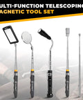 7 Piece Telescoping Magnetic Pickup Tool Set With 1 Pound And 5 Pound Magnet Sticks, 360 Degree Swivel Inspection Mirror, Parts Tray