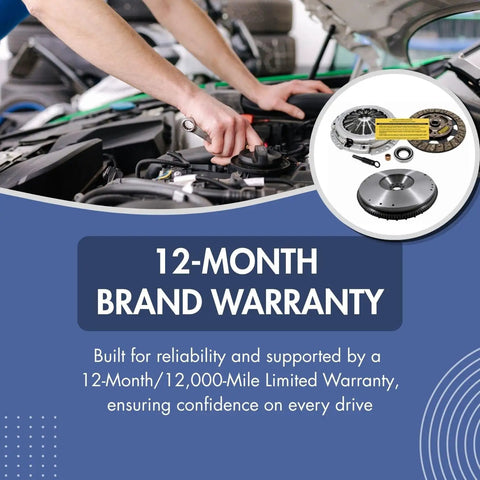 Heavy Duty Clutch Kit Paired With Upgraded Steel Flywheel Built Tough For 2005 To 2009 Nissan Frontier Xterra 40L Manual with warranty details.