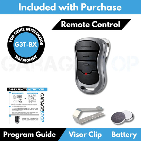 IntelliCode 3-Button Garage Door Remote Replacement With Auto-Seek Dual Frequency, Easy Plug-And-Play, Fully Compatible With G3T-BX G3T-R G3T-A G1T-BX G1T-A O1T-BX O1T-A And More From 1997 To Present