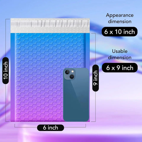 Must Have Cute Design Bubble Mailers 6x10 Inch 100 Pack Opaque Padded Envelopes Self Seal Pattern Shipping Envelopes