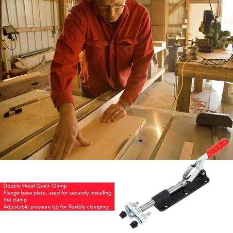 Heavy Duty Push Pull Toggle Clamp 80mm Stroke 350kg Clamping Force 185 Degree Handle Opening Quick Release Double Toggle Clamp in use