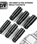 CRV deep ultra-strong impact sockets included in 20V Cordless Brushless Impact Wrench Kit With Beefy 370 Ft Lbs Max Torque, Half Inch Drive