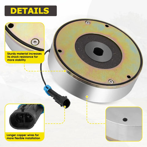 Beefed Up Golf Cart Motor Brake For EZGO RXV 2008 2019 48V Electric And Elite Lithium Strong Braking Power Replaces 610065 Curtis Controllers Compatible, showing sturdy exterior and connector details