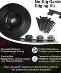 Easy Diy Garden Border Edging Roll 4 Inch High 66 Ft Total 2 Rolls Of 33 Ft With 100 Hard Stakes Flexible Plastic No Dig Landscape Edging