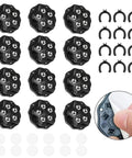 Badass Heavy Duty Furniture Caster Wheels Peel And Stick Easy Glide Self Adhesive Roller Moves Smooth On Hardwood Floor With Zero Dings Awesome Mobility Kit For Sofas And Beds, set of 12 black casters with steel balls.