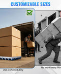DoReFaSol Connectable Appliance Rollers And Heavy Duty Furniture Sliders With 36 Wheels Moving Dollys shown with wheeled dolly and heavy lifting contrast.